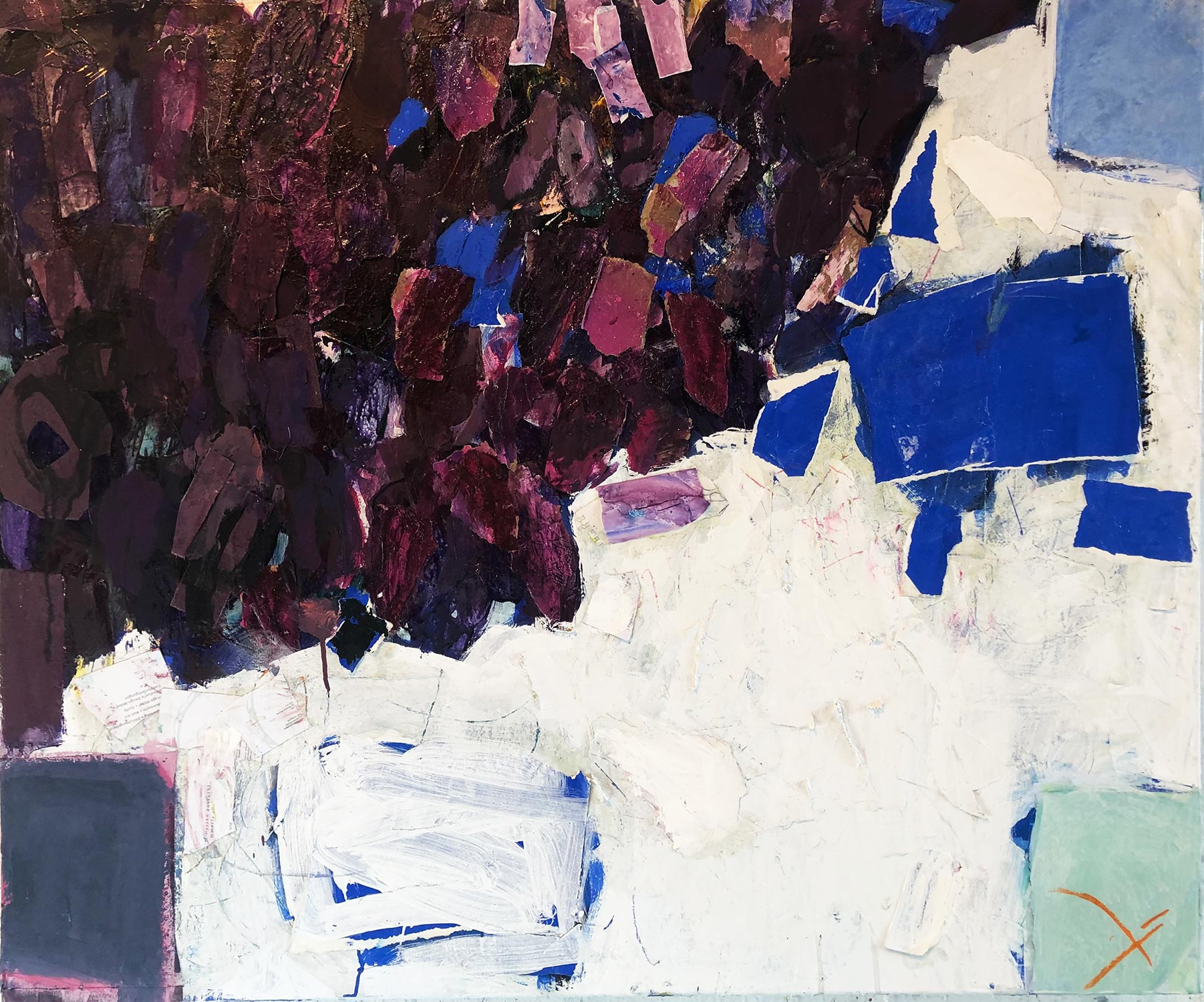 "Greekcolour" · 120 x 140 cm · Collage/mixing technique on canvas 2019