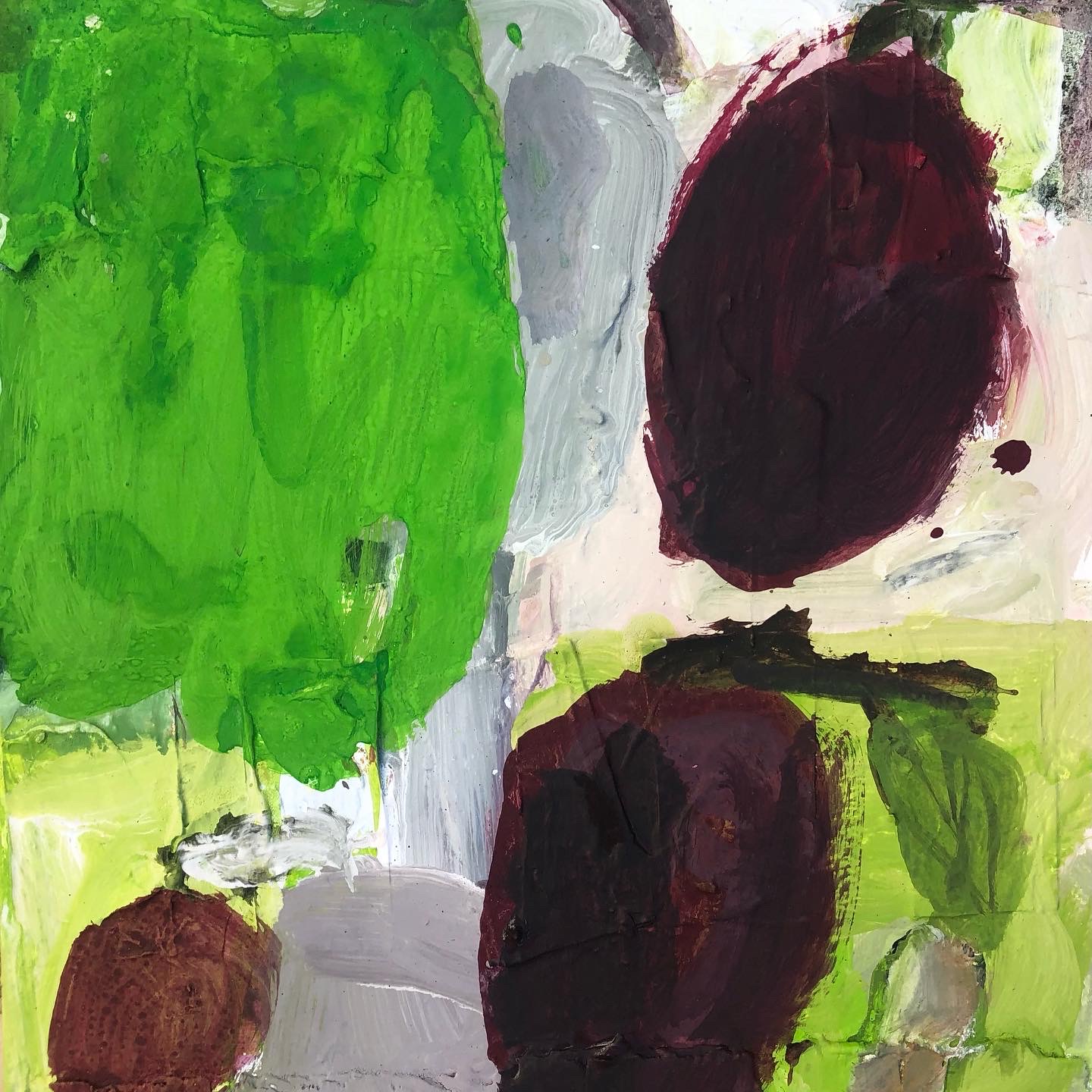 "Aubergine" · 50 x 40 cm · Acryl auf Leinwand 2021