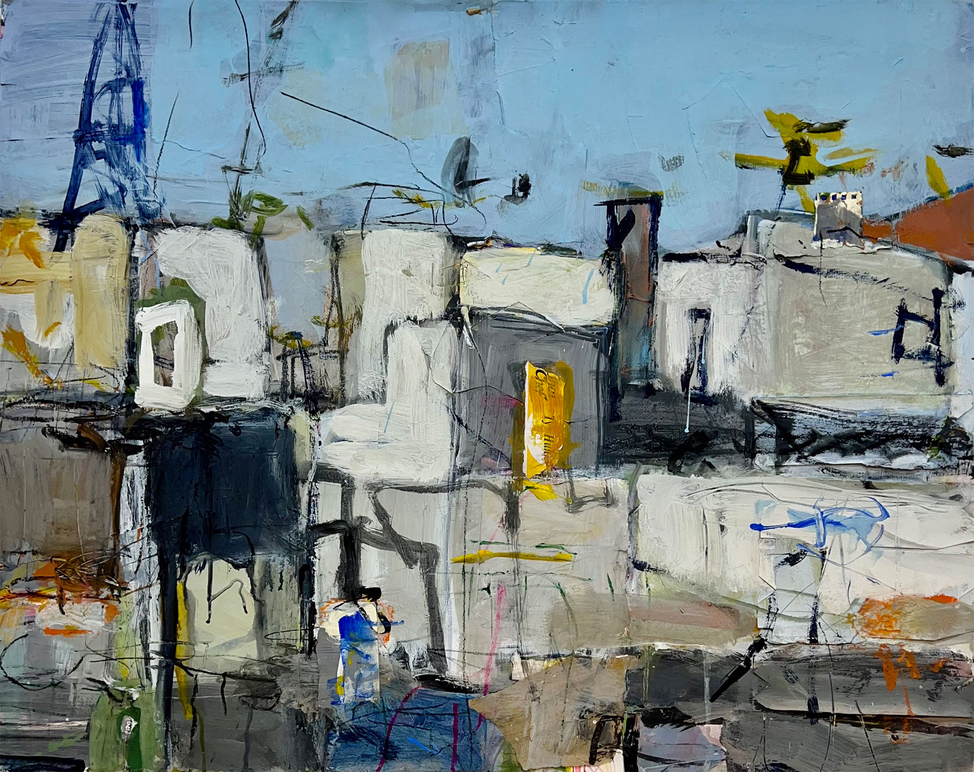 "El Porto" · 68 x 86 cm · Mixed Media/Collage on canvas · 2023