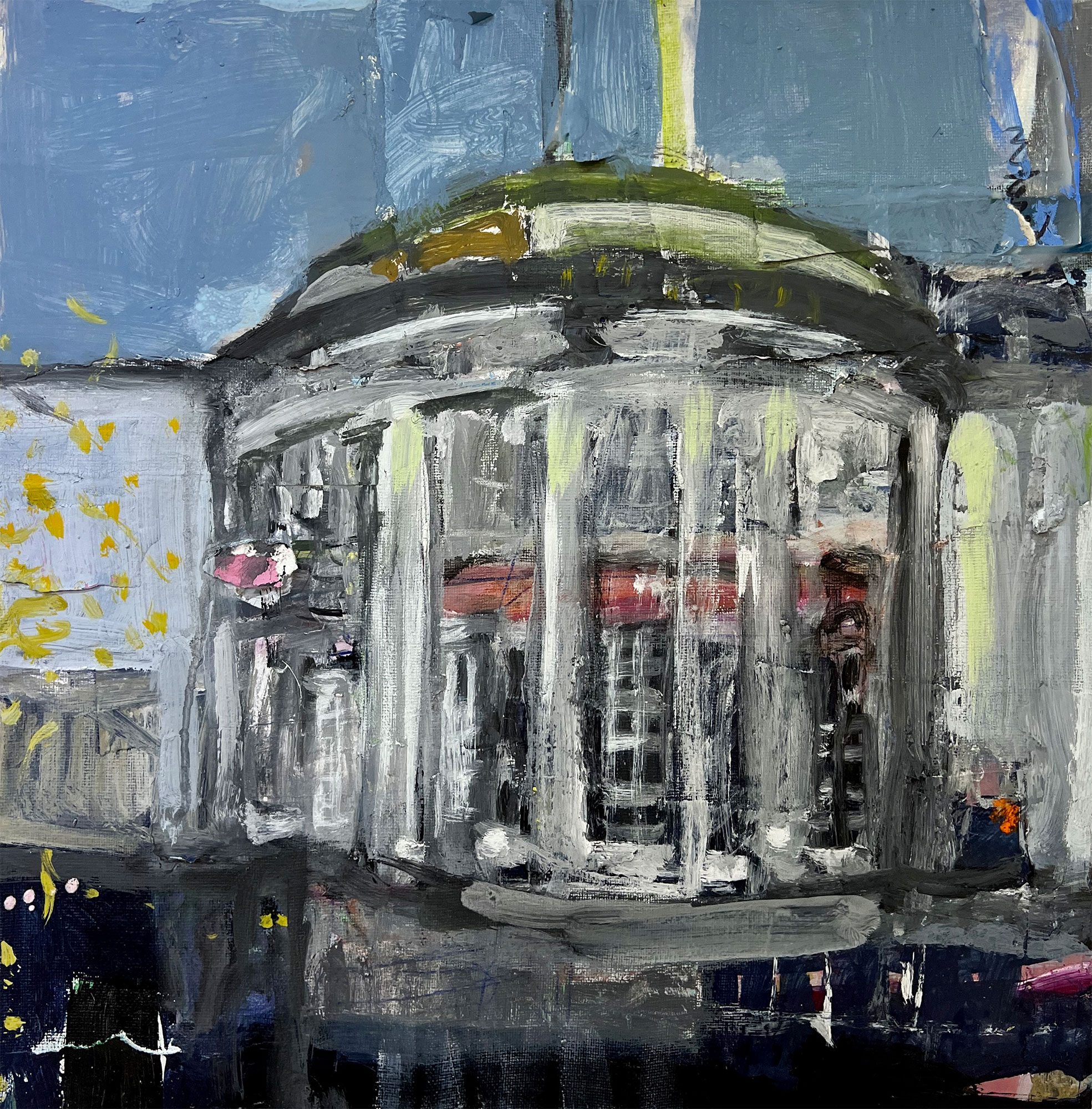 "Kunsthalle Hamburg" · 40 x 40 cm · Acrylic/Collage on canvas · 2023