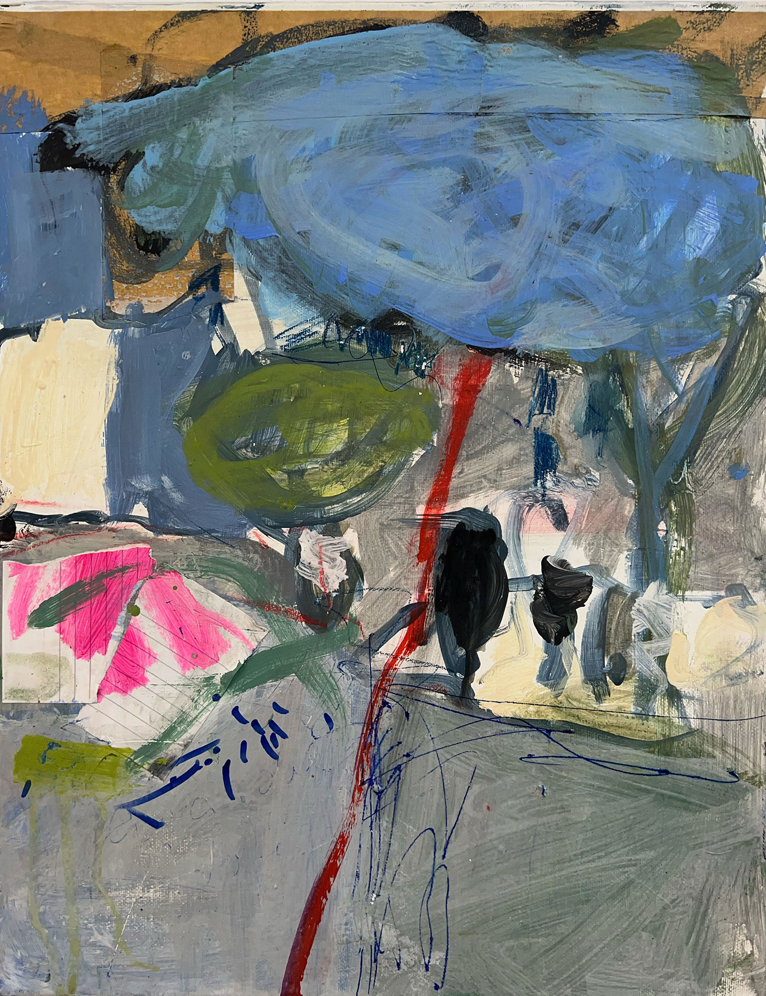 "On the Beach" · 40 x 30 cm · Mixed Media/Collage on canvas · 2023