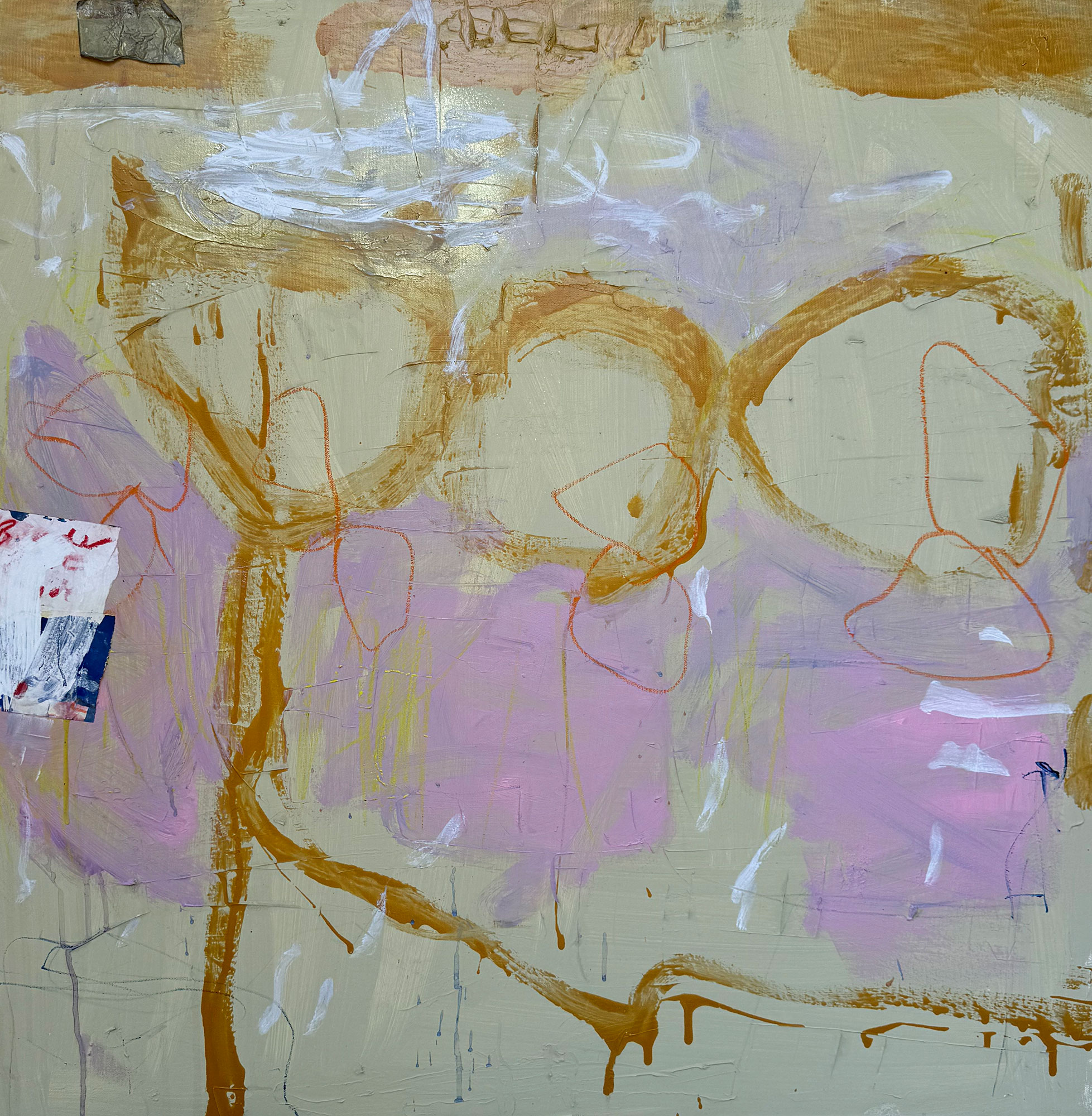 Malerei "muñeca" mit Mischtechnik auf  Leinen