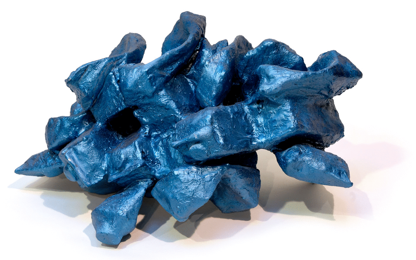 Milchtütenobjekt Blausilber