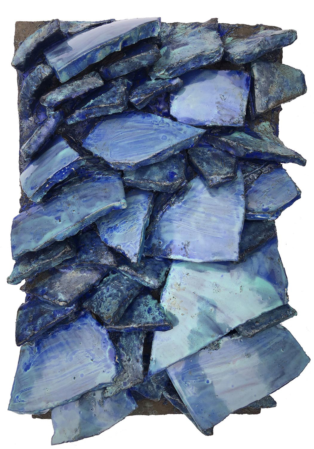"Blaues Wunder" · wall relief · 33 x 22 cm · ceramic 2021