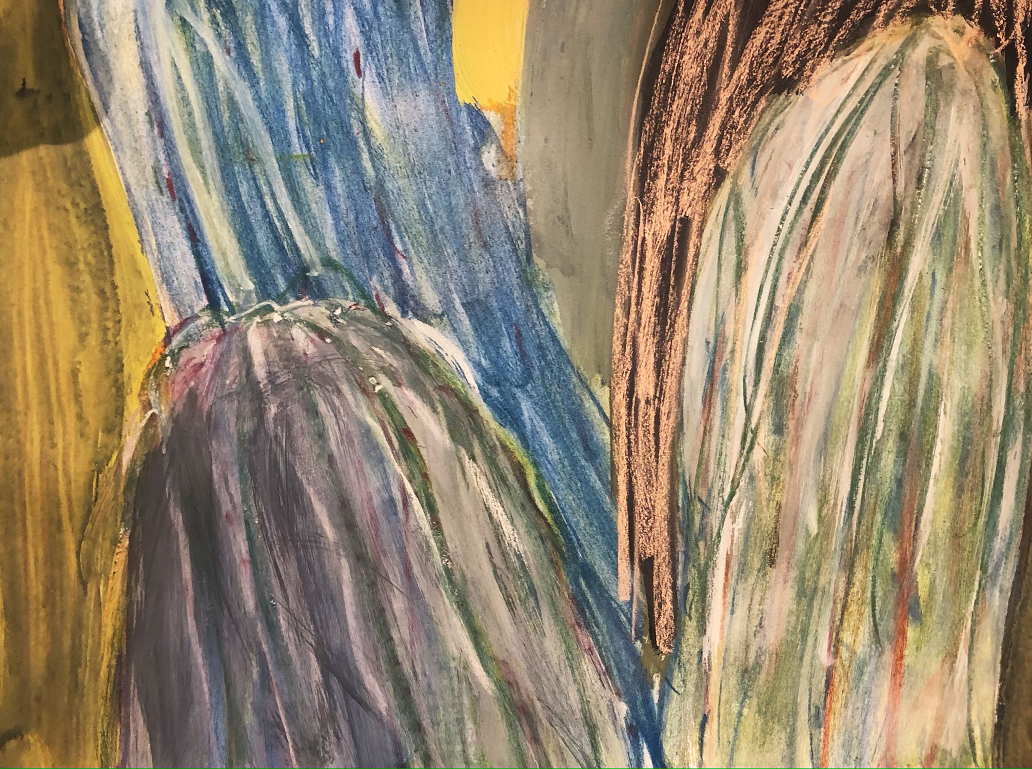 "Cactusköpfe" · A3 · Pastell · 2020