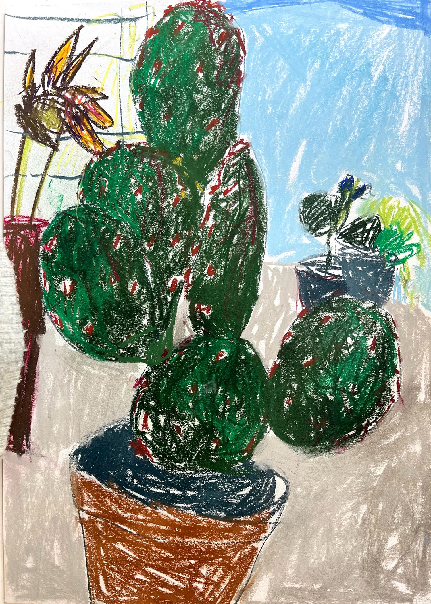 "Quesera azul" · A2 · Pastell · 2022